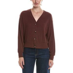 Michael Stars Womens  Ilsa V-Neck Cardigan, Brown